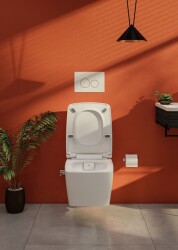 VitrA Metropole Klozet kapağı 122-003R009 Slim - duroplast - üstten sıkmalı - yavaş kapanır - kolay sök-tak - metal menteşeli - beyaz - 3