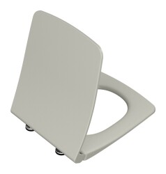 VitrA Metropole Klozet kapağı 122-020-009 Slim - duroplast - üstten sıkmalı - yavaş kapanır - metal menteşeli - mat bej - 1