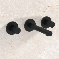 VitrA Origin 3 Delikli Ankastre Lavabo Bataryası A4258236WTC Sıva Üstü Grubu - Mat Siyah - 2