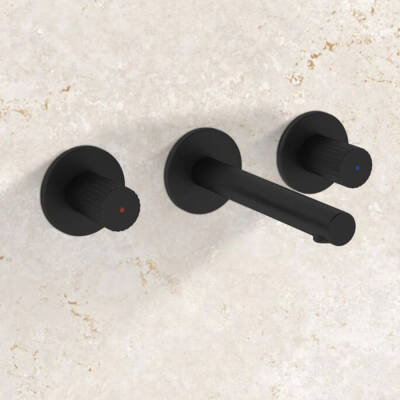 VitrA Origin 3 Delikli Ankastre Lavabo Bataryası A4258236WTC Sıva Üstü Grubu - Mat Siyah - 2