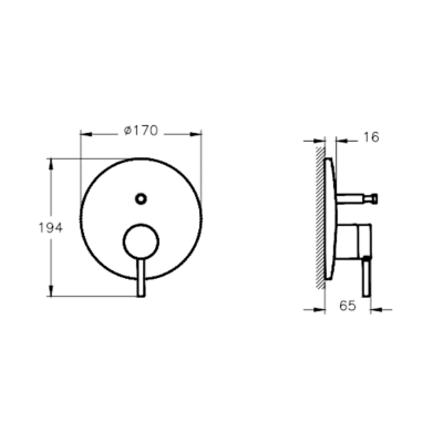 VitrA Origin Ankastre Banyo Bataryası A4262036WTC Sıva üstü grubu - mat siyah - 2