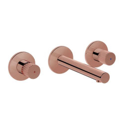 VitrA Origin Ankastre Lavabo Bataryası A4258226 Sıva Üstü Grubu - Üç Rozetli - Bakır