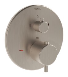 VitrA Origin Ankastre Termostatik Banyo Bataryası A4267134 V-Box Sıva Üstü Grubu - Fırçalı Nikel 