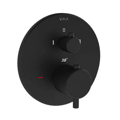VitrA Origin Ankastre Termostatik Banyo Bataryası A4267136WTC Mat siyah - 1