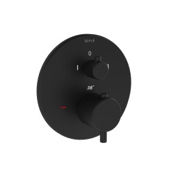 VitrA Origin Ankastre Termostatik Banyo Bataryası A4267136WTC Mat siyah 