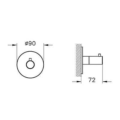 VitrA Origin Ankastre Yönlendirici A4285936WTC 3 Yollu - Sıva Üstü Grubu - Mat siyah - 2