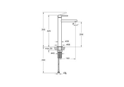 VitrA Origin Çanak Lavabo Bataryası A4255836WTC Mat Siyah - 3