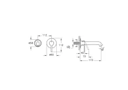 VitrA Origin Cl 2 D'li Ank.Lav.Bat.(SÜ)F.Altın A4288925 - 2