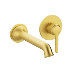 VitrA Origin Classic A4288925 İki Delikli Ankastre Lavabo Bataryası (Sıva Üstü) Fırçalı Altın