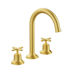 VitrA Origin Classic 3 Delikli Lavabo Bataryası A4289125, Fırçalı Altın