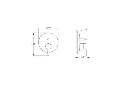 VitrA Origin Classic Ankastre Banyo Bataryası (SÜ) Mat Siyah A4289536 - 2