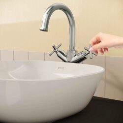VitrA Origin Classic Çanak Lavabo Bataryası Çift Kumandalı A42886 - 4