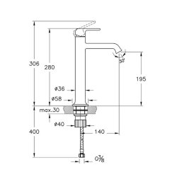 VitrA Origin Classic Çanak Lavabo Bataryası Mat Siyah A4288236 - 2