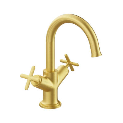 VitrA Origin Classic  Lavabo Bataryası A4288425 Çift Kumandalı Fırçalı Altın - 1