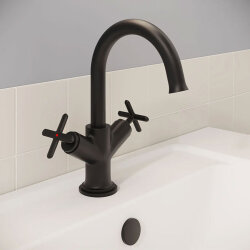 VitrA Origin Classic Lavabo Bataryası Çift Kumandalı Mat Siyah A4288436 - 5