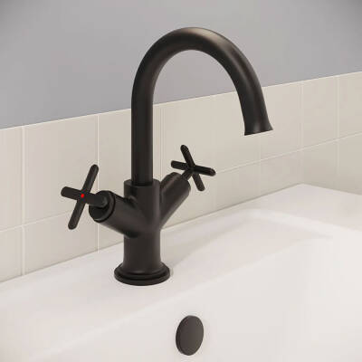 VitrA Origin Classic Lavabo Bataryası Çift Kumandalı Mat Siyah A4288436 - 5