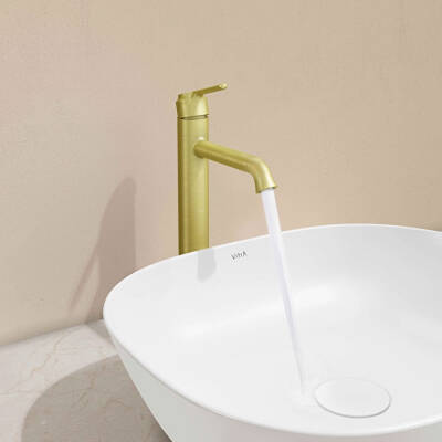 VitrA Origin Classic Çanak Lavabo Bataryası A4288225 Üstten Kumandalı - Fırçalı Altın - 3