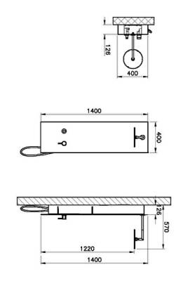 VitrA Origin Duş Sistemi A45805 Masajlı - Siyah Cam - Bakır - 2
