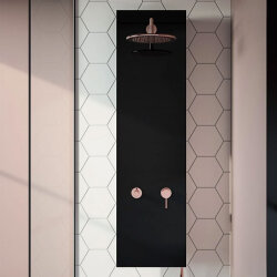 VitrA Origin Duş Sistemi A45805 Masajlı - Siyah Cam - Bakır - 3