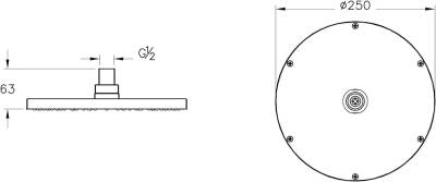 VitrA Origin XL Duş Başlığı Soft Altın A4563874 - 2