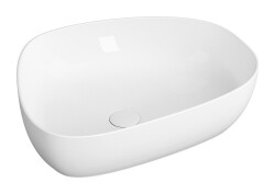 VitrA Outline Çanak lavabo 5991B403-0016 Tv shape - 55x43 cm - armatür deliksiz - su taşma deliksiz - Clean - beyaz - 1