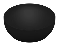 VitrA Outline Çanak lavabo 5992B483-0016 Yuvarlak - kompakt - 40x40 cm - armatür deliksiz - su taşma deliksiz - Clean - mat siyah - 1