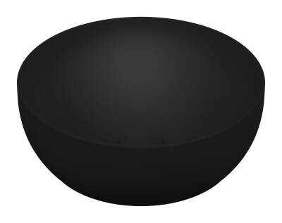 VitrA Outline Çanak lavabo 5992B483-0016 Yuvarlak - kompakt - 40x40 cm - armatür deliksiz - su taşma deliksiz - Clean - mat siyah - 1