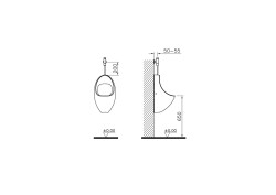 VitrA Schell Pisuvar yıkama sistemi 310-2521 Basmalı buton - parlak krom - 2