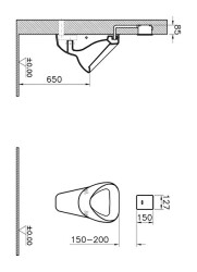 VitrA Pisuvar yıkama sistemi 310-2911 Temassız - elektrikli - mat krom - 2