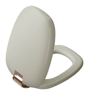 VitrA Plural Klozet kapağı 126-020-029 Duroplast - üstten sıkmalı - yavaş kapanır - kolay sök-tak - bakır - metal menteşeli - mat bej - 1