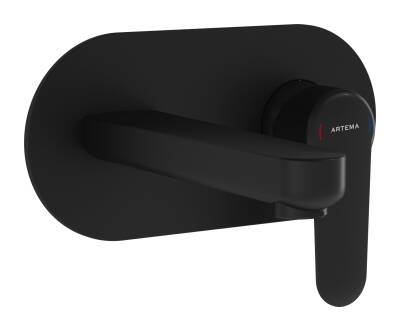 Artema Root Round Ankastre Lavabo Bataryası A4272136 Sıva Üstü Grubu - Mat Siyah - 1