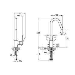 Artema Root Round Eviye Bataryası A4274236 Mat Siyah - 2