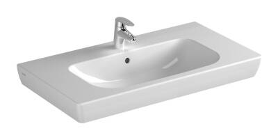 VitrA S20 Etajerli lavabo 5523B003-0001 Dikdörtgen - 85x46 cm - tek armatür delikli - su taşma delikli - beyaz - 1
