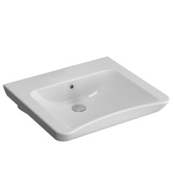 VitrA S20 Lavabo 5289B003-0012 Özel ihtiyaç - 60x55 cm - armatür deliksiz - su taşma delikli - beyaz 