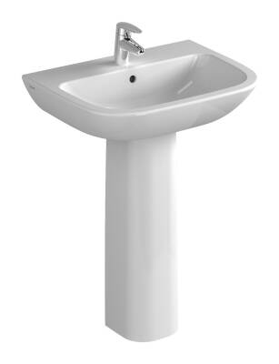 VitrA S20 Lavabo 5503L003-0001 Oval - 60x46 cm - tek armatür delikli - su taşma delikli - beyaz - 1