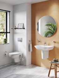 VitrA S20 Lavabo 5503L003-0001 Oval - 60x46 cm - tek armatür delikli - su taşma delikli - beyaz - 2