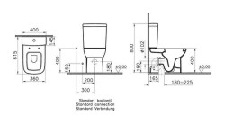 VitrA S20 Tek klozet 5512L003-0092 Duvara tam dayalı - 62 cm - taharet borulu - beyaz - 4