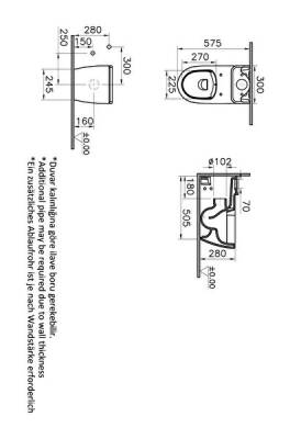 VitrA Sento Kids Takım klozet 7362B003-0092 SmoothFlush - duvara tam dayalı - 58 cm - taharet borulu - beyaz - 3