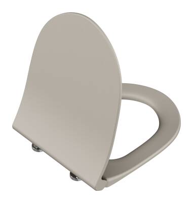 VitrA Sento Klozet kapağı 120-020-009 Slim - duroplast - üstten sıkmalı - yavaş kapanır - metal menteşeli - mat bej - 1