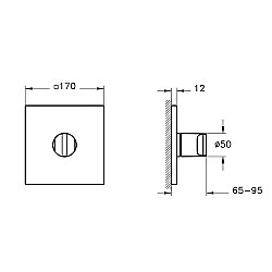 VitrA Suit Ankastre 3 Yollu Yönlendirici A42875 Sıva Üstü Grubu - V-Box - Krom - 2