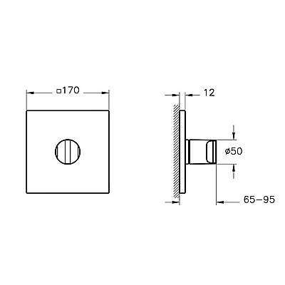 VitrA Suit Ankastre 3 Yollu Yönlendirici A42875 Sıva Üstü Grubu - V-Box - Krom - 2