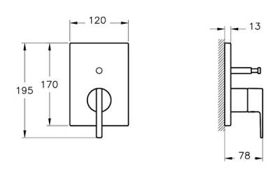 VitrA Suit Ankastre Banyo Bataryası A4283839 Sıva Üstü Grubu - Parlak Siyah - 2