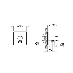 VitrA Suit Ankastre El Duşu Çıkışı A42832 Krom - 2