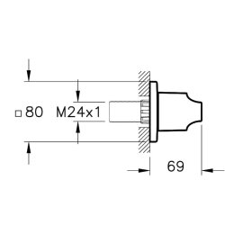 VitrA Suit Ankastre Stop Valf A42872 Sıva Üstü Grubu - Krom - 2