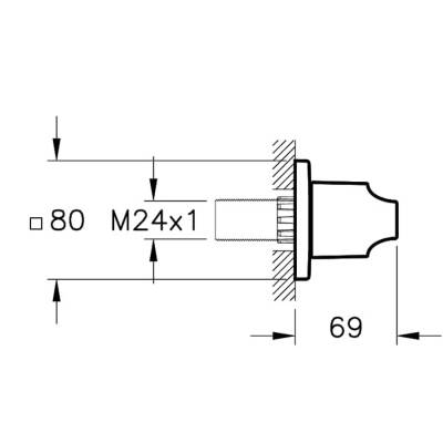 VitrA Suit Ankastre Stop Valf A4287239 Sıva Üstü Grubu - Parlak Siyah - 2