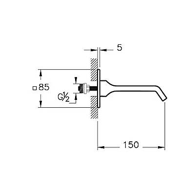 VitrA Suit Çıkış Ucu A42831 Krom - 2