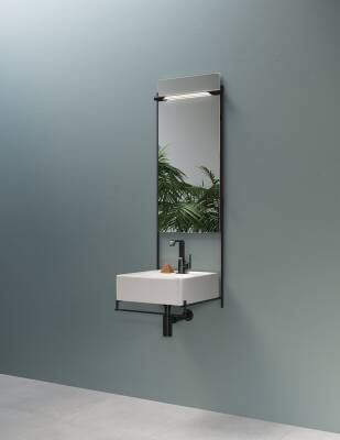VitrA Suit Lavabo Bataryası A4261639 Yandan - Parlak Siyah - 2