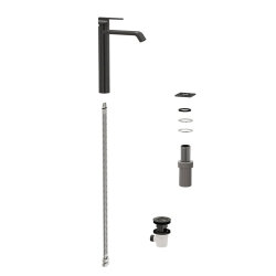 VitrA Suit Lavabo Bataryası A4281439 Üstten - Yüksek - Parlak Siyah - 3