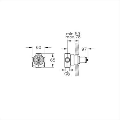VitrA Suit Yönlendirici A42819 Sıva Altı Grubu - Krom - 2