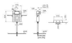 VitrA V12 Gömme Rezervuar 762-1700-01 Helataşları için - 3/6 L - 2